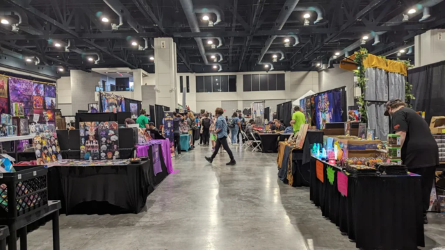 Playthrough Gaming Convention 2024 1 Row of Vendors